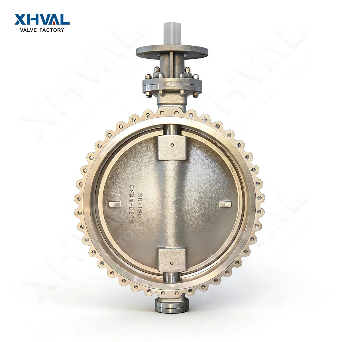 Triple eccentric stem lug type butterfly valve