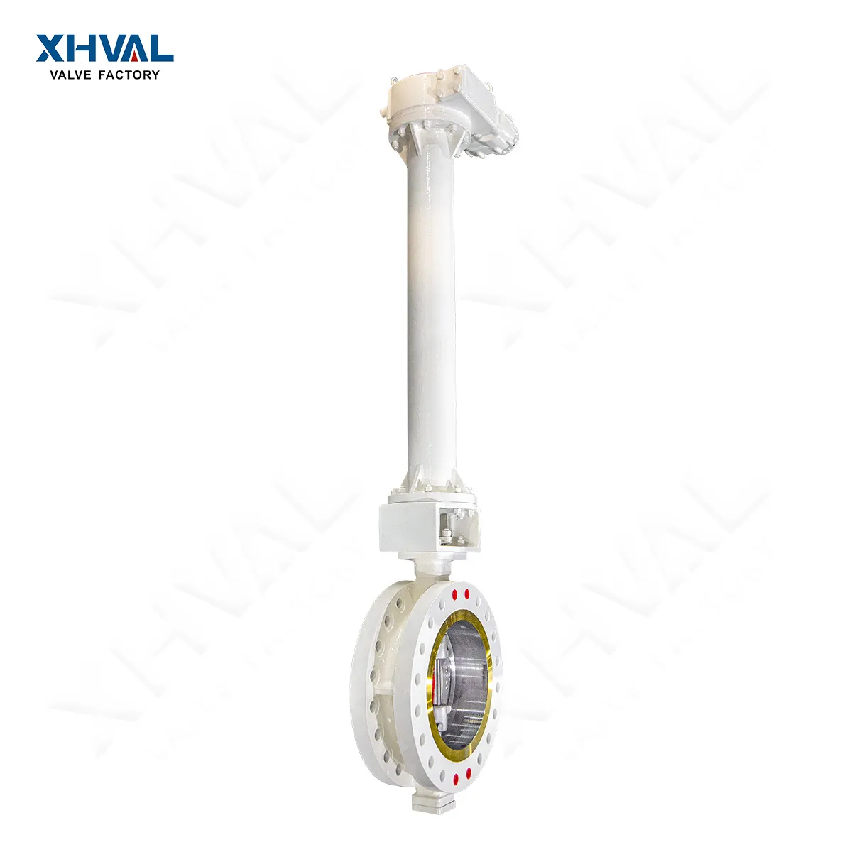 Worm gear triple eccentric butterfly valve flange